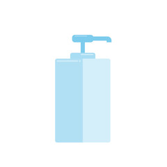 Blue blank bottle on white background