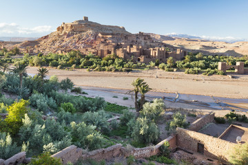 high view point of old fortress in Morocco