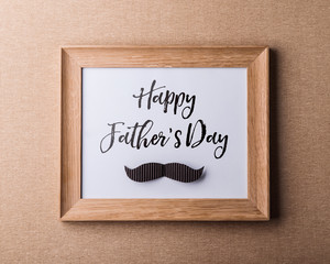 Fathers day greeting card concept. Flat lay.