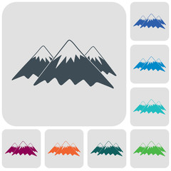 Mountain icon. Vector concept illustration