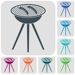 Barbecue sausage icon