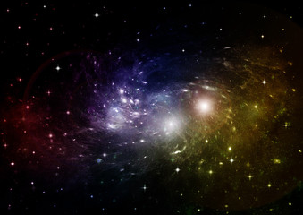galaxy in a free space