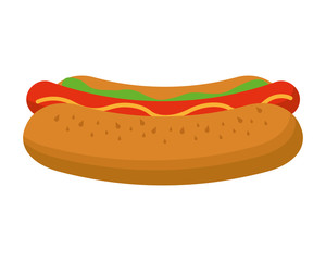 hot dog fast food vector illustration design