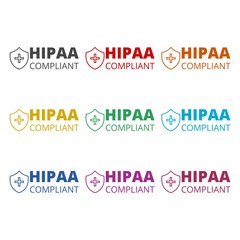 HIPAA Compliance icon, color icons set
