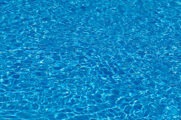 Ripple Water in swimming pool witn sun reflection