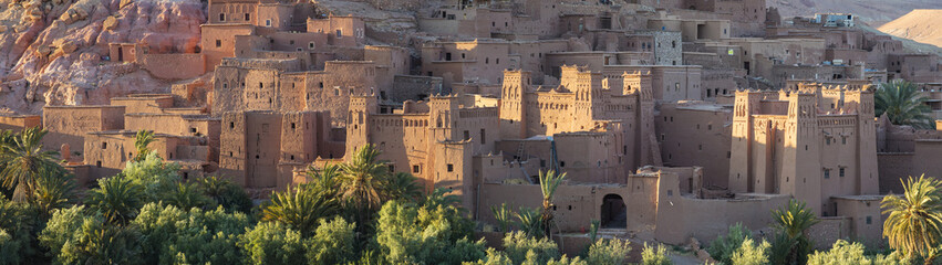 panorama of old city in fort in Morocco