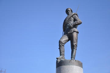 monument to a soldier of the First World War on Poklonnaya Hill in Moscow