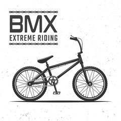 Bmx bicycle for extreme riding vector object