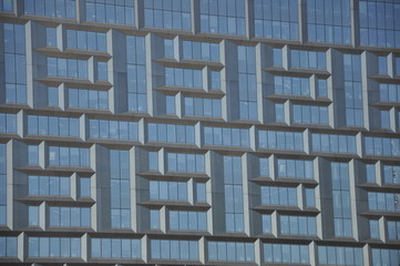 Fototapeta premium wall of a building made of glass