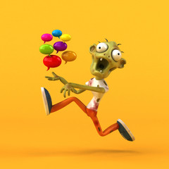 Fun zombie - 3D Illustration