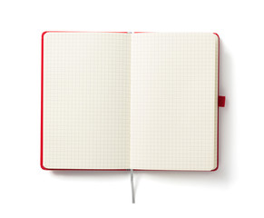 notebook at white background - obrazy, fototapety, plakaty