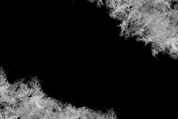 Realistic Burning Fire Smoke on Black