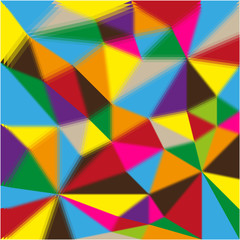 background of colored triangles with shifted transparent layers