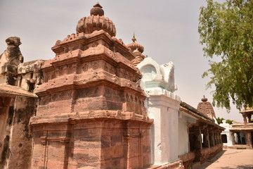Obraz premium Chalukyan Hindu temples Navabrahma and Jogulamba temple, Alampur, Telengana, India