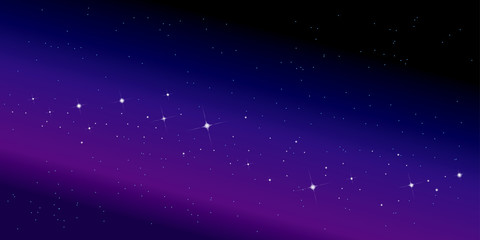 Constellation Stars in the Universe Galaxy Background, Vector illustration