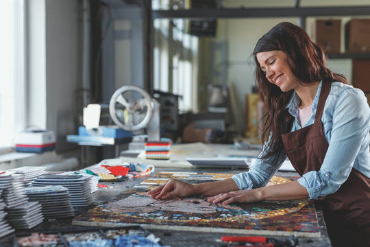 Young woman at work