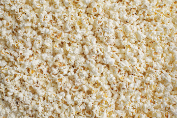 Fresh popcorn, food background