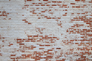 red and white brick wall grunge vintage retro background