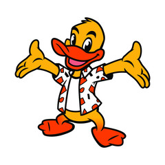 Duck Tours Mascot Design Vector