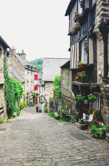Rue du Jerzual, Dinan, Bretagne, Brittany, France