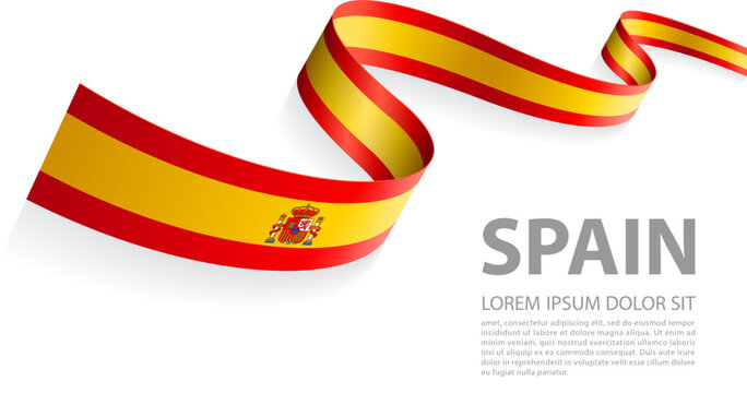 Vector Banner with Spain Flag colors