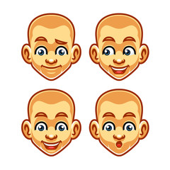 Man Expression Mascot Design Vector