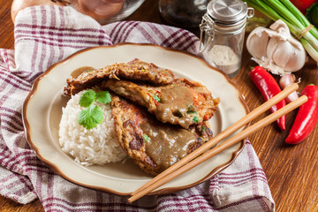Chinese egg fu yung omelette