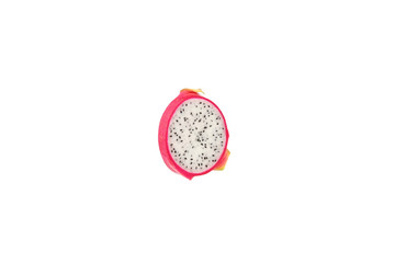 Dragon fruit slice single white