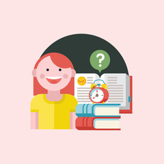 Education, school. Vector emblem, logo.