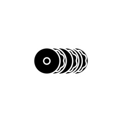 Donuts black icon concept. Donuts flat  vector symbol, sign, illustration.