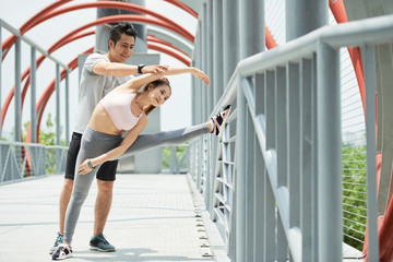 Obraz premium Stretching couple