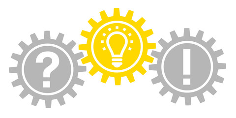 Zahnräder Icon Problem Lösung Plan Erfolg