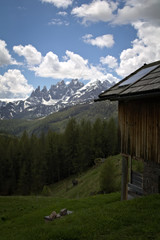 Fototapeta na wymiar view of an alpine mountain landscape