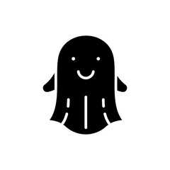 Ghost stories black icon concept. Ghost stories flat  vector symbol, sign, illustration.