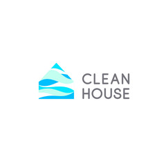 Vector logo design template for cleaning company