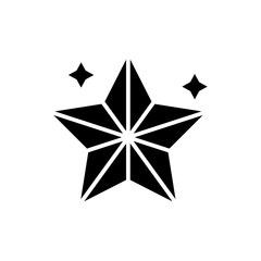 Holiday star lights black icon concept. Holiday star lights flat  vector symbol, sign, illustration.