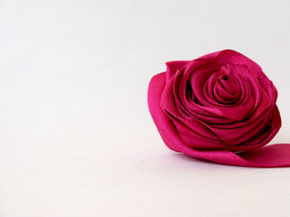 rose handmade from satin ribbon