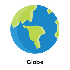 Globe icon vector sign and symbol isolated on white background