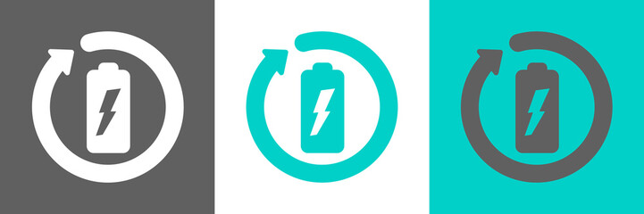 Battery recycling icon