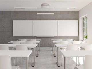 modernes klassenzimmer mit einem beamer