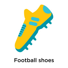Football shoes icon vector sign and symbol isolated on white background