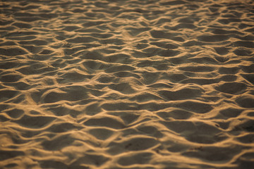 The rays of the sun emphasize the beauty of the sandy beach