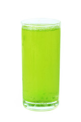 aloe juice in glass isolated