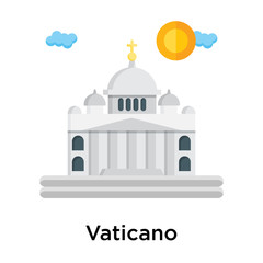 Vaticano icon vector sign and symbol isolated on white background