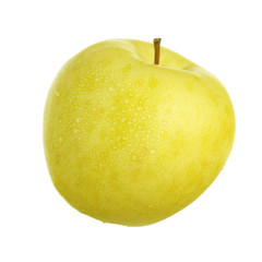 yellow apple  isolated on white