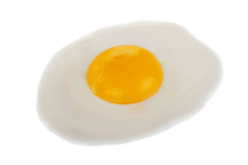 fried egg isolated on white