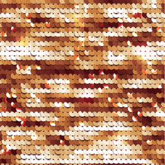 Naklejka premium Seamless golden texture of fabric with sequins - vector eps10