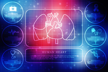 Healthy Human Lungs 2d illustration