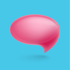 Abstract 3d speech bubble background in minimal style and pastel color - eps10 vector illustration