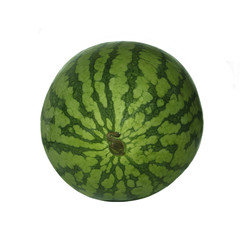 fresh green watermelon from Thailand isolated on white